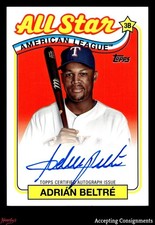 2024 Topps Update '89 Topps Autographs Adrian Beltre ON CARD AUTO RANGERS HOF