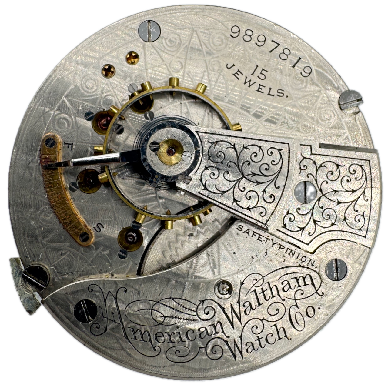Antique 1883 Waltham 15 Jewel 18 Size Mechanical Pocket Watch Movement 820