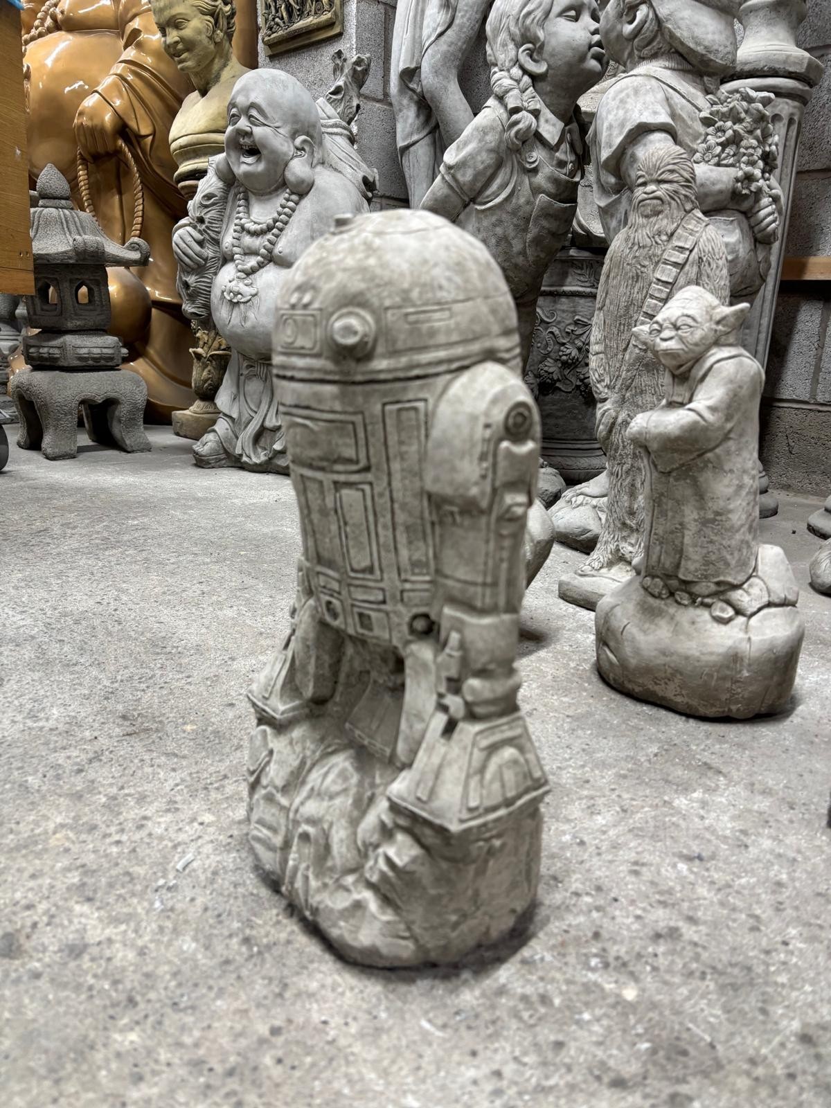R2-D2 Adorno de jardín estatua de hormigón escultura sólida, figura AR2-D2 de Star Wars***