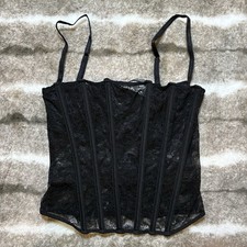 White Fox I  m Irreplaceable Lace Bustier Black Size: S NWT