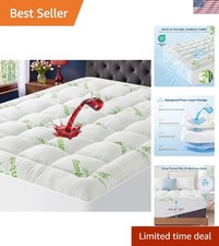 Queen Mattress Topper with Pillow Top - Ideal for Back Pain Relief