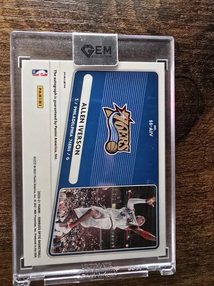 Allen Iverson Signature Series Red Choice Panini Optic Basketball 2020-21 - Image 2 of 2