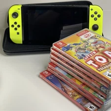 Nintendo Switch Joycons Zelda BotW TotK Mario Kart Party Animal Crossing Bundle