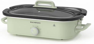4QT Slow Cooker w/ Nonstick Dish Adjustable Temp Glass Lid Sage