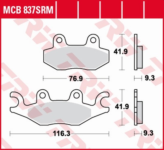 Plaquettes de frein TGB 250 X-Motion ie friction métal fritté pour un freinage endurance