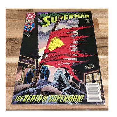 Superman #75 1993 Death of Superman Torn Cape Cover DC Comics Doomsday Era