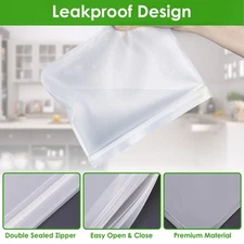 20Pcs Reusable Food Storage Bags 5 Sandwich Snack Gallon Quart Bag Leakproof BPA