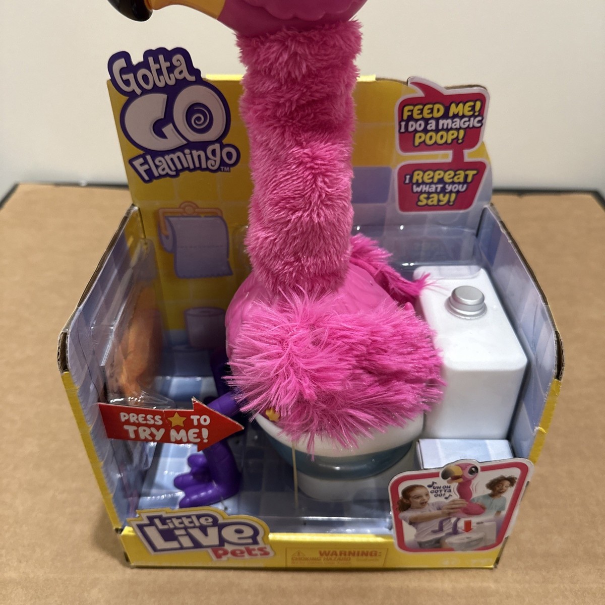 LITTLE LIVE PETS 26222 Gotta Go Flamingo Singing Wiggling and