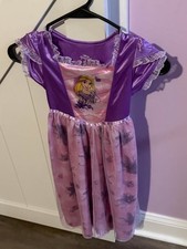 Disney Girl's 5T Tangled Rapunzel Satin and Tulle Nightgown, dress up 33 t86