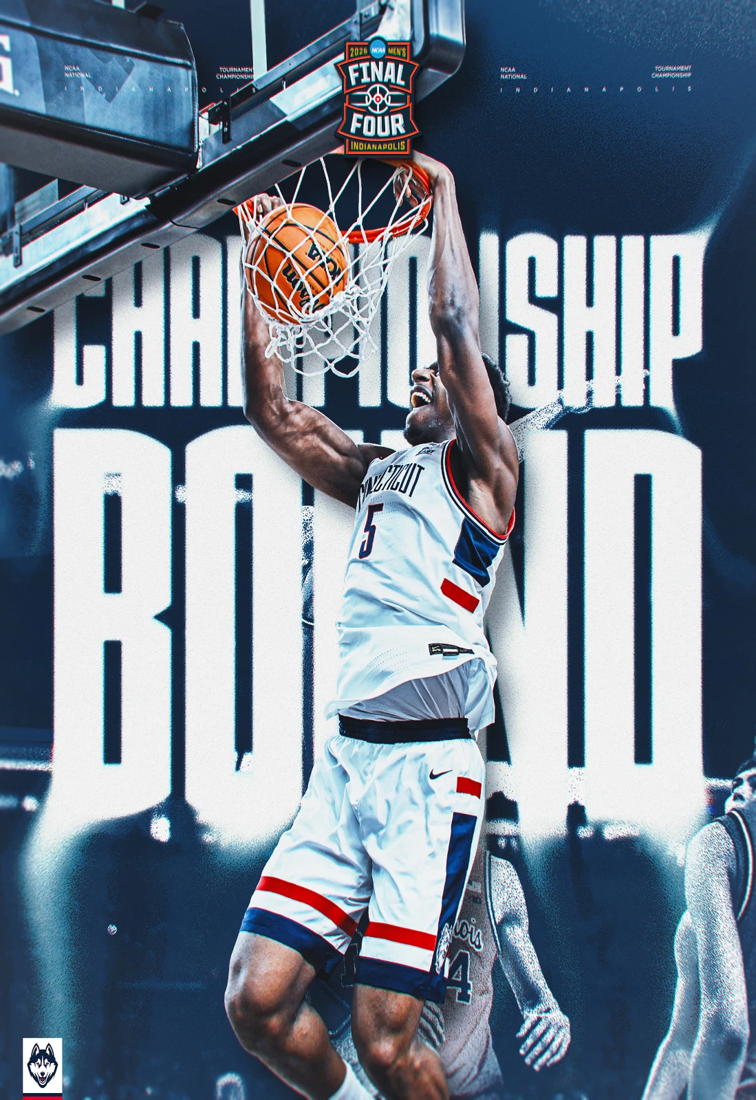 UCONN Huskies 2026 Championship Game Bound Poster Multiple Size UCONN Basketball