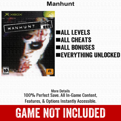 Manhunt 100% Unlocked All Items Xbox USB Save File