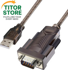 USB to RS232 Adapter with FTDI Chipset: 6ft USB 2.0 Male to RS232 Female DB9 Ser