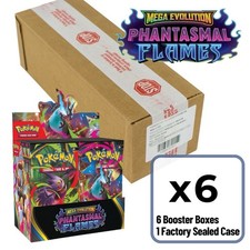 Pokemon Phantasmal Flames ME02 Booster Case 6 Boxes Factory Sealed IN HAND 