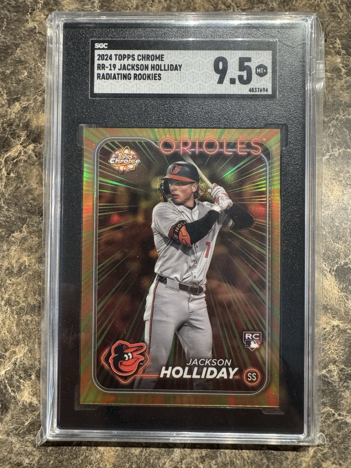 2024 Topps Chrome Radiating Rookies #RR19 Jackson Holliday RC SP SGC 9.5 MT +
