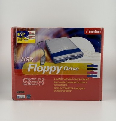 Vintage Imation External USB Floppy Drive For Mac & PC Model D353FUE New Sealed