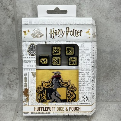 Harry Potter Hufflepuff Dice & Pouch- Wizarding World- Q Workshop- New!