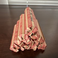 1 Roll of Copper 1982 Large Date US Lincoln Memorial Pennies