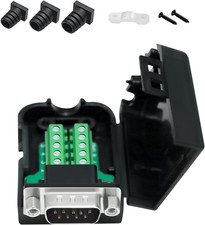 DB9 Breakout Connector Male RS232 Connector Kit Serial Adapter DB-9 Solderless M