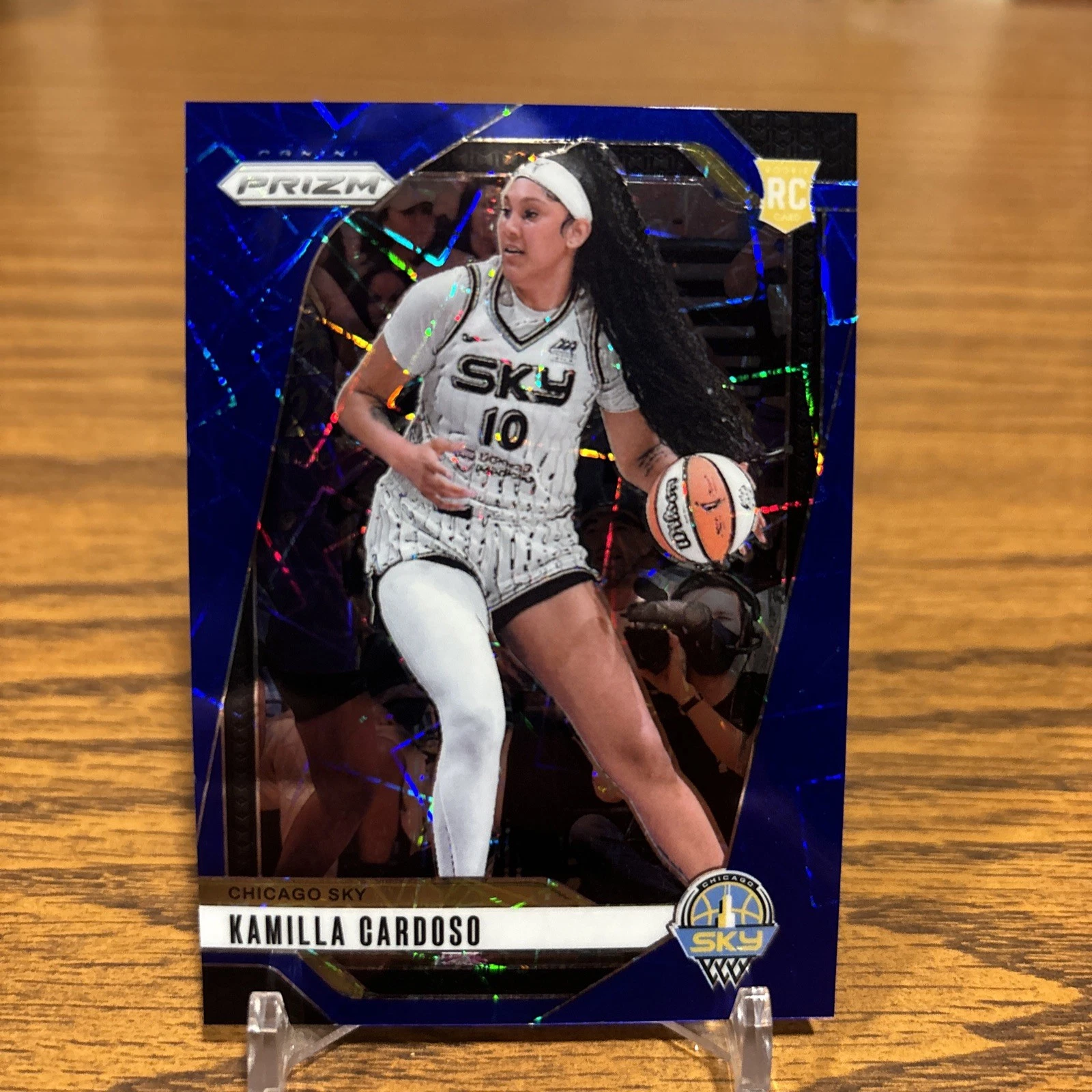 2024 Panini prizm WNBA - #93 Kamilla Cardoso Blue Velocity Rookie - Chicago Sky