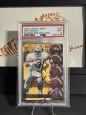 Classic 1995 Troy Aikman Signings Red Ink Foil Auto #S95 Mint 9 PSA 82640635
