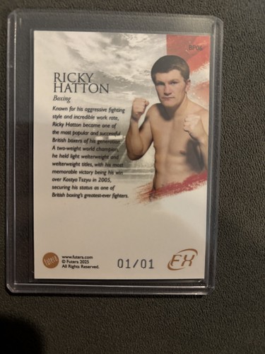Ricky Hatton Rare 1/1 Boxing Card Futera 2025