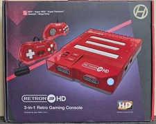 Hyperkin RetroN 3 HD Console for NES,SNES,Super Famicom,Genesis/Mega Drive RED