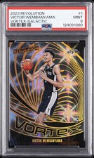 2023 PANINI REVOLUTION VORTEX GALACTIC #1 VICTOR WEMBANYAMA PSA 9