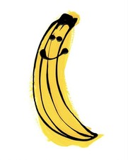 Happy Banana Print By Artist Johnny Ramos