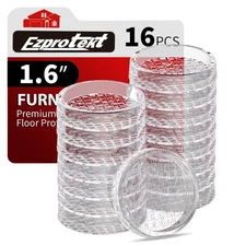 Clear Non-Slip Furniture Pads, 16 Pcs Round Rubber Floor Protectors
