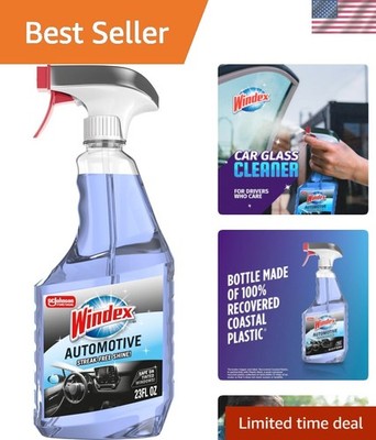 Windex Automotive Car Window and Glass Cleaner, Streak-Free Shine for Car Gla...