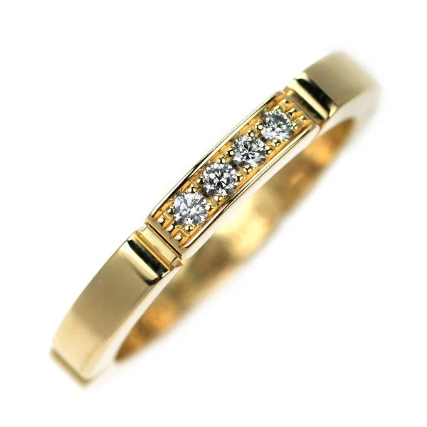 Cartier K18YG Diamond Ring Maillon Panthere No. 46 - Auth free shipping from Jap