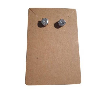 Frosted Stud Earrings LOFT Cubic Zirconia Crystal Formal Bling Gift .25 Inch