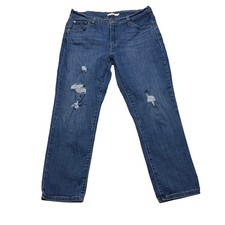 Levi's Jeans Womens 31 Blue Boyfriend Distressed Medium Wash Denim 19887-0126