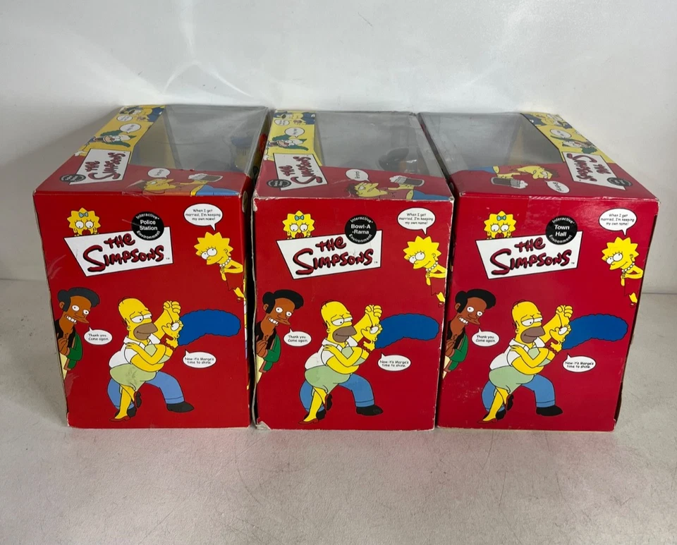 Simpsons World of Springfield 3-Lote Delegacia de Polícia Prefeitura Bowl-A-Rama Selado - Imagem 2 de 4