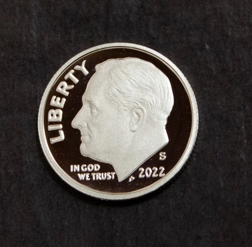 2022 S Roosevelt Dime Gem Silver Proof .999 Fine Silver    Lot  4744