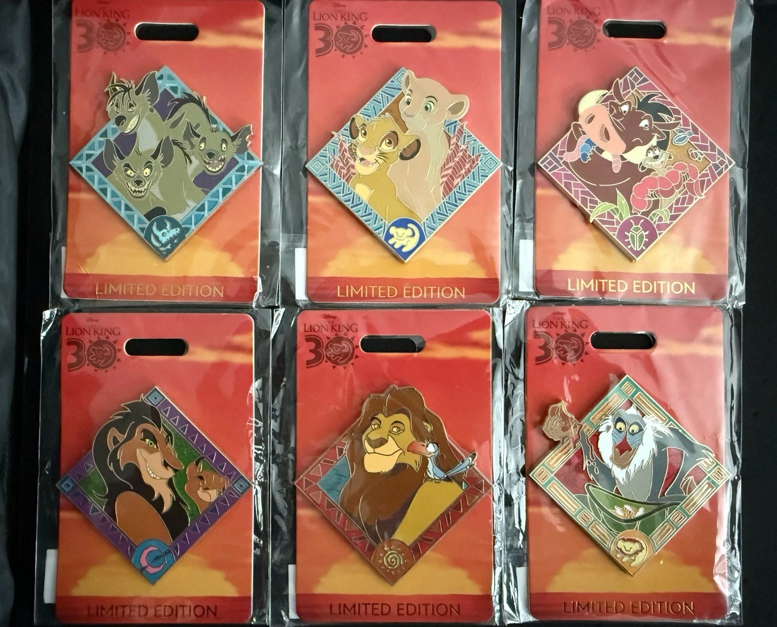 Disney WDI 2024 Lion King 30th Anniversary LE 300 Complete Pin Set