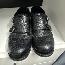 SCARPE UOMO VERSACE CODRILLO PELLE GOFFRATA MISURA 8,5 USA 