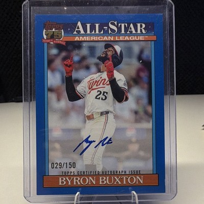 Topps Series 2 2026 Byron Buxton Twins 1991 All-Star Auto Blue Foil /150