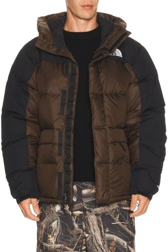 The North Face Men’s XL 550 Hooded Full Zip Nylon Puffer Jacket Brown/Black image 3