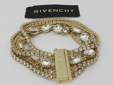 Givenchy Gold-Tone Mixed Crystal Multi-Row  F...