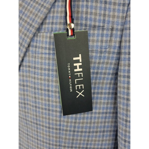 Tommy Hilfiger Blazer Mens 38S Blue Plaid TH Flex Two Button Sport Coat NWT - Picture 6 of 11