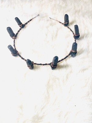 Black Lava Rock Mermaid Crown Tiara|Colored Copper| Handmade  display picture 2