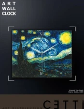 Cettiart - Art Wall Deco Wall Clock, Van Gogh Starry Night