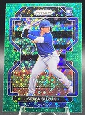 2022 Panini Green Donut Circles Prizm Seiya Suzuki Rookie Card