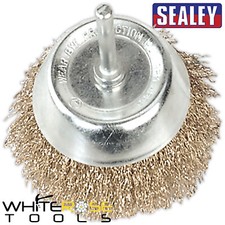 Sealey Drahtbecherb&uuml;rste &Oslash;75 mm mit 6 mm Schaft