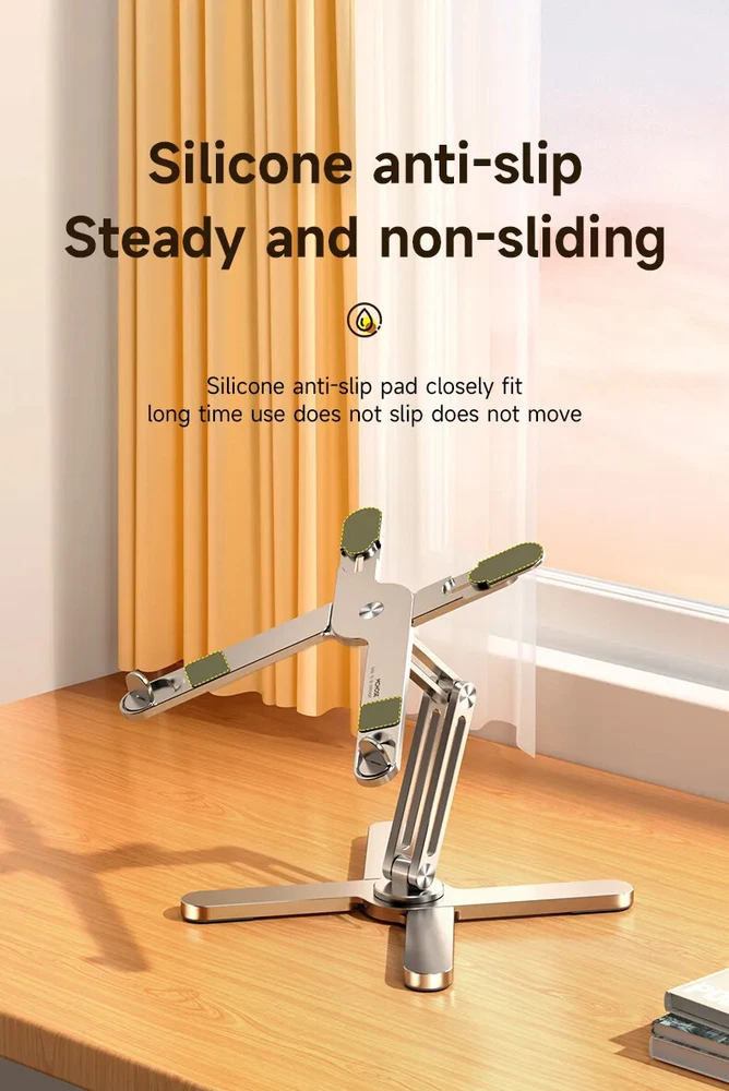 360° Rotating Laptop Stand with Heat Dissipation - Foldable Holder