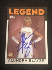 ALUNDRA BLAYZE 2016 TOPPS HERITAGE WRESTLING SIGNED AUTOGRAPHED CARD