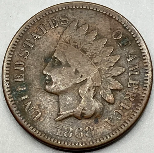 1868 Indian Head Cent ~ VG