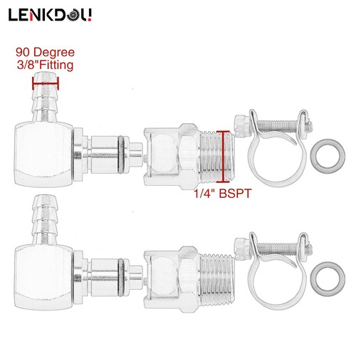 CNC Gas Fuel Line Hose Pump Metal Quick Release Disconnect Coupling Set 1/4 BSPT - Picture 4 of 7