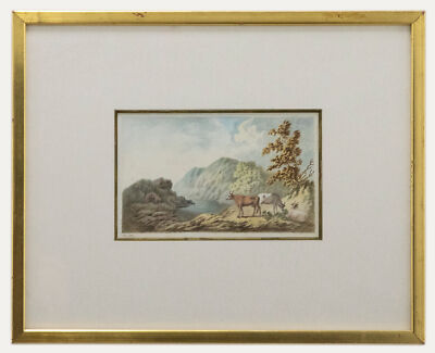 George Ely  - Aquarell Aus Dem Frühen 19. Jahrhundert, Vieh In Den Bergen